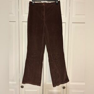 Vintage Denim&Co Classic Brown Corduroy Trousers Size Small